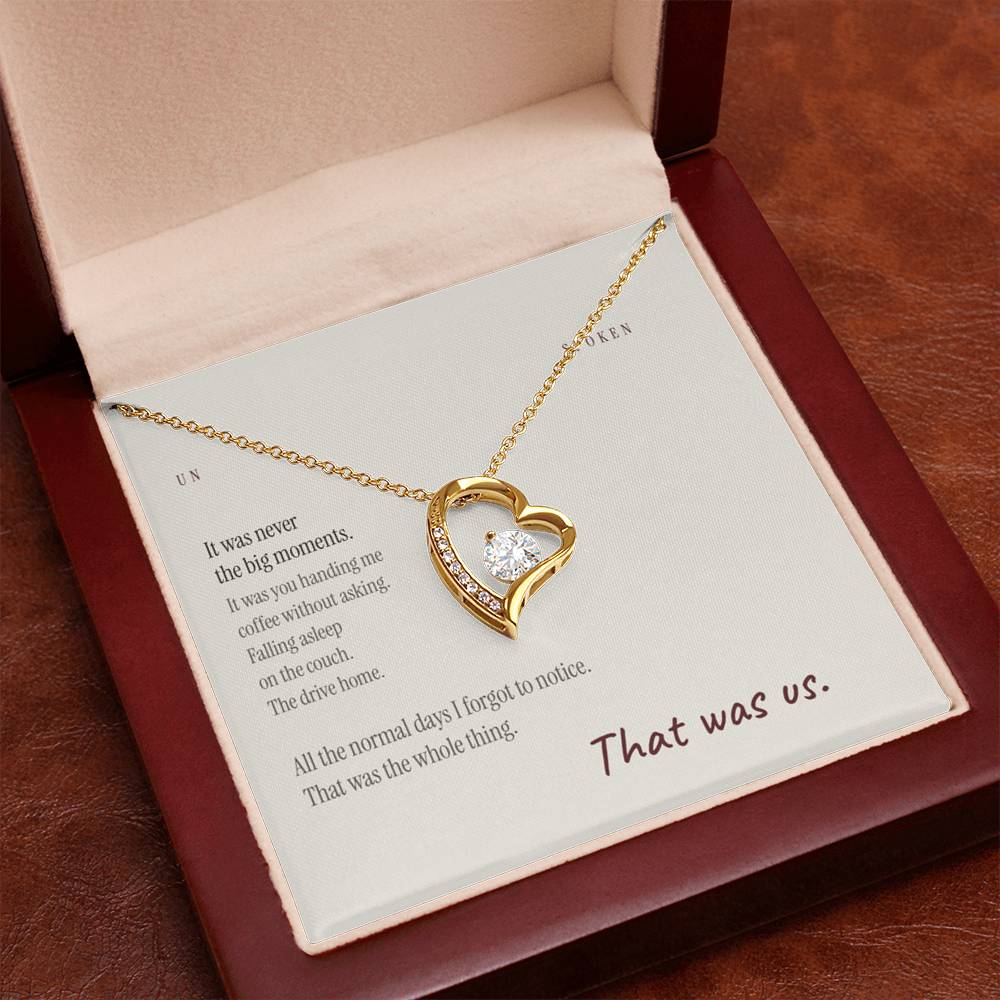 The Normal Days — Heart Necklace & Message Card