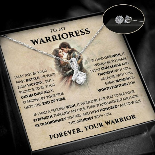 Majestic Charm Necklace - Female Warrior (Free Earrings)