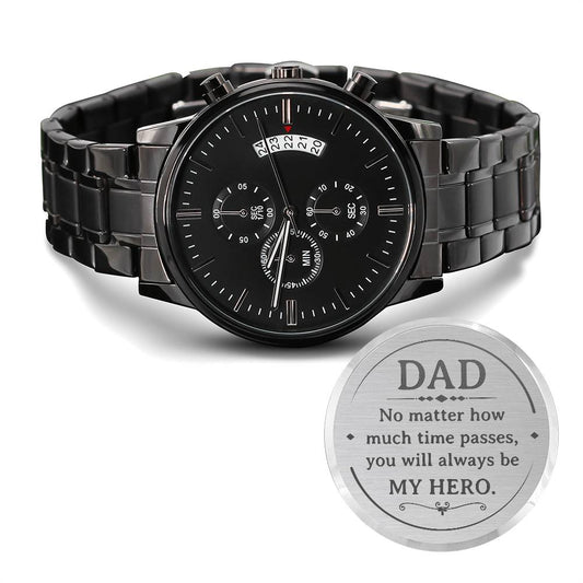 Black Chronograph Watch - Father