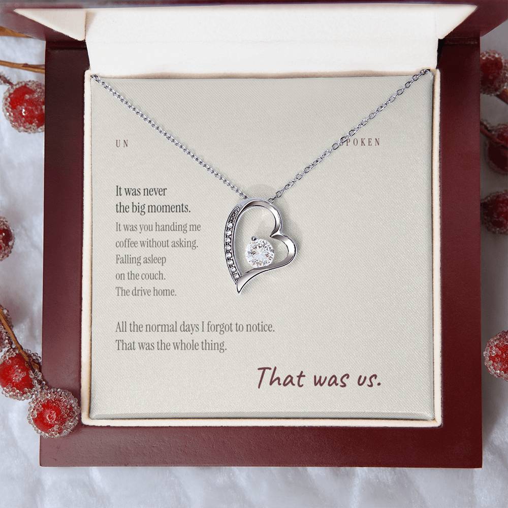 The Normal Days — Heart Necklace & Message Card