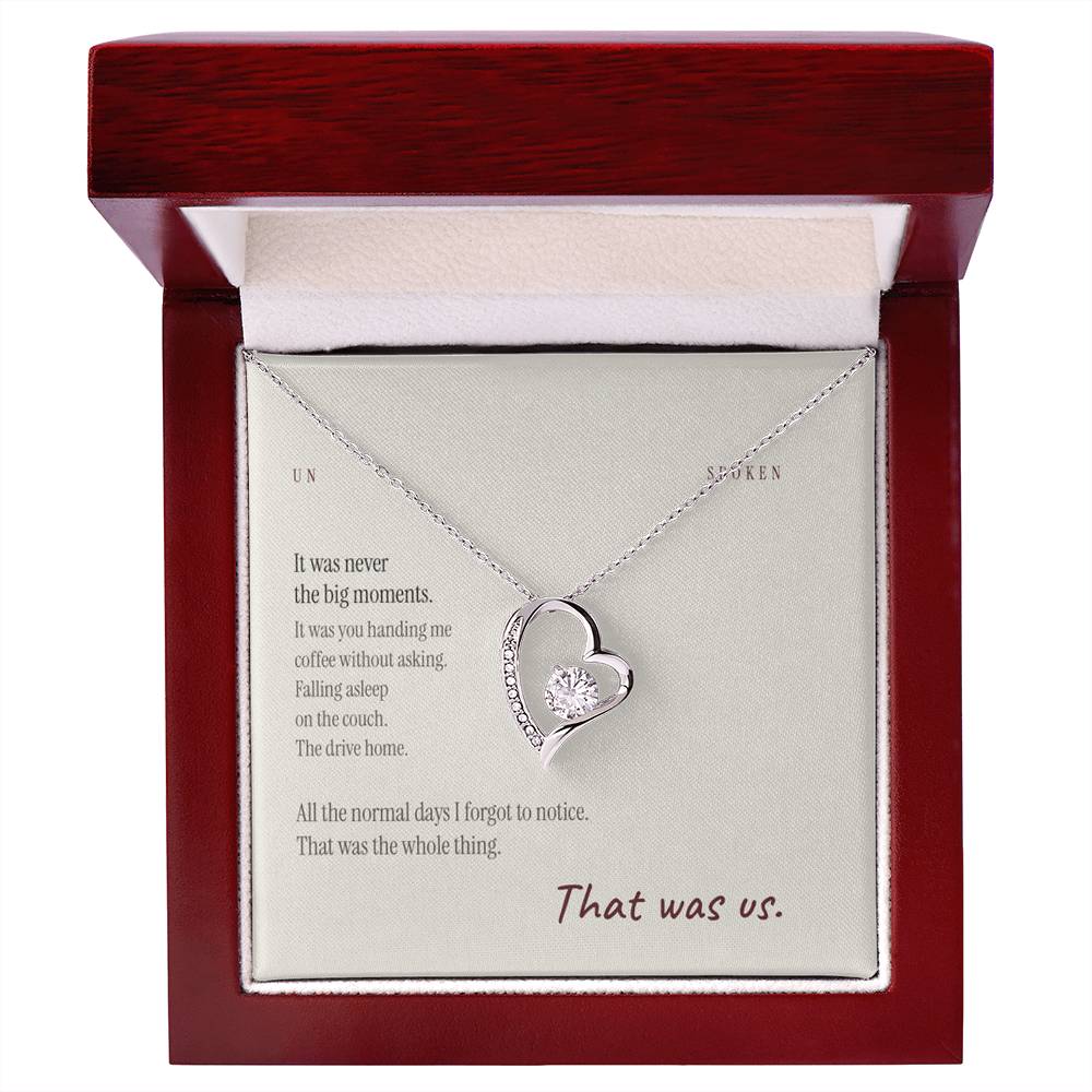 The Normal Days — Heart Necklace & Message Card
