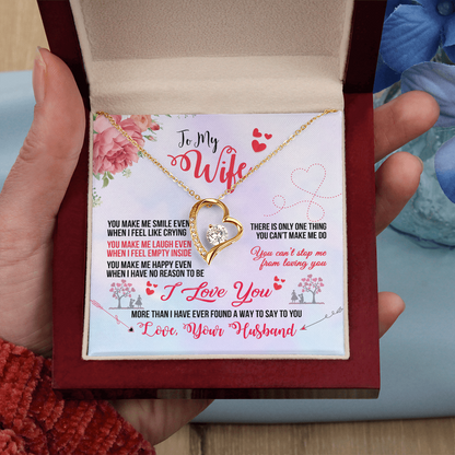 To My Wife – Heart Pendant Necklace Gift from Husband with Love Message