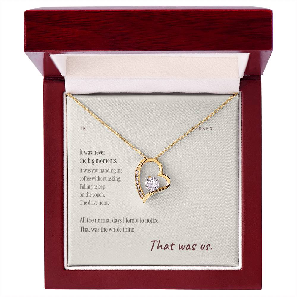 The Normal Days — Heart Necklace & Message Card