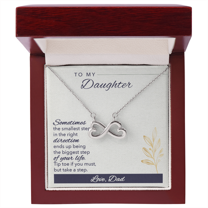 To My Daughter – Infinity Heart Necklace Gift from Dad