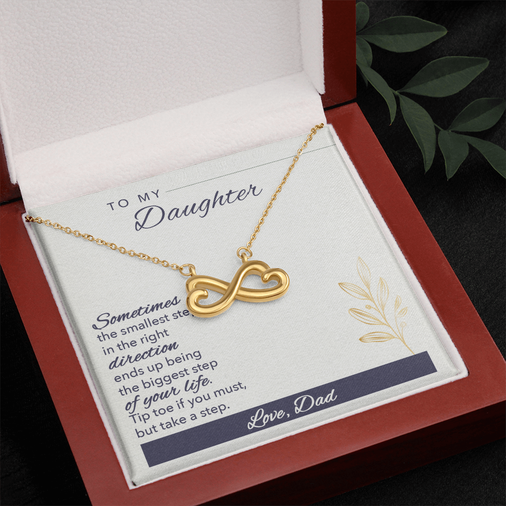 To My Daughter – Infinity Heart Necklace Gift from Dad