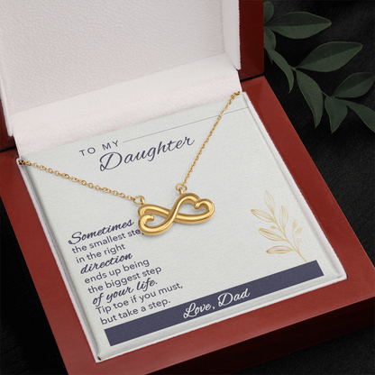 To My Daughter – Infinity Heart Necklace Gift from Dad