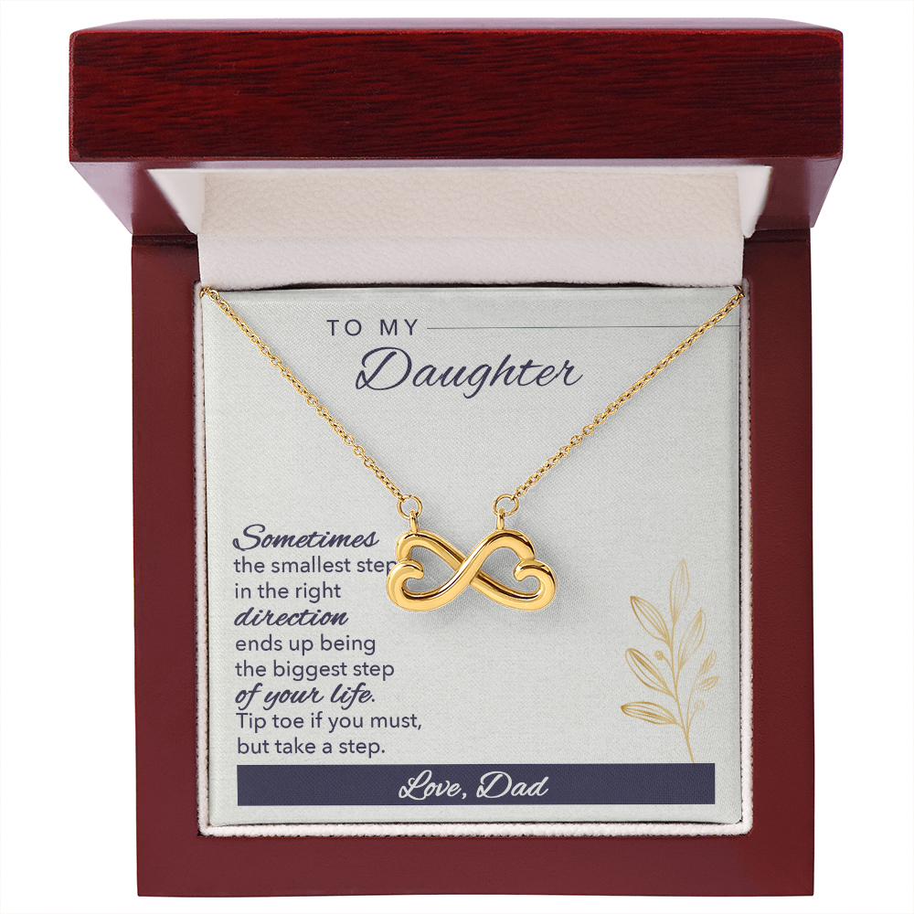 To My Daughter – Infinity Heart Necklace Gift from Dad