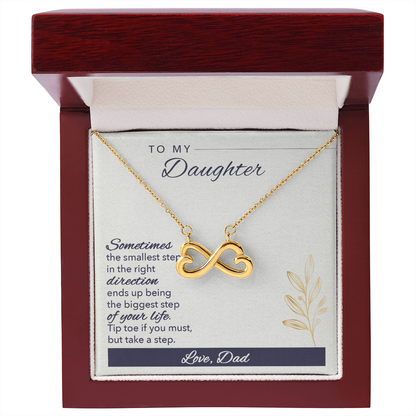 To My Daughter – Infinity Heart Necklace Gift from Dad