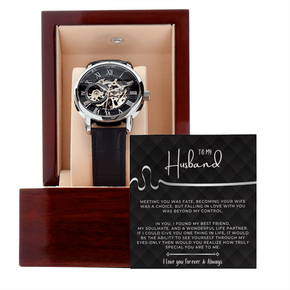 Gift for Husband - Openwork Watch