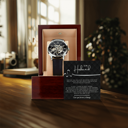 Gift for Husband - Openwork Watch