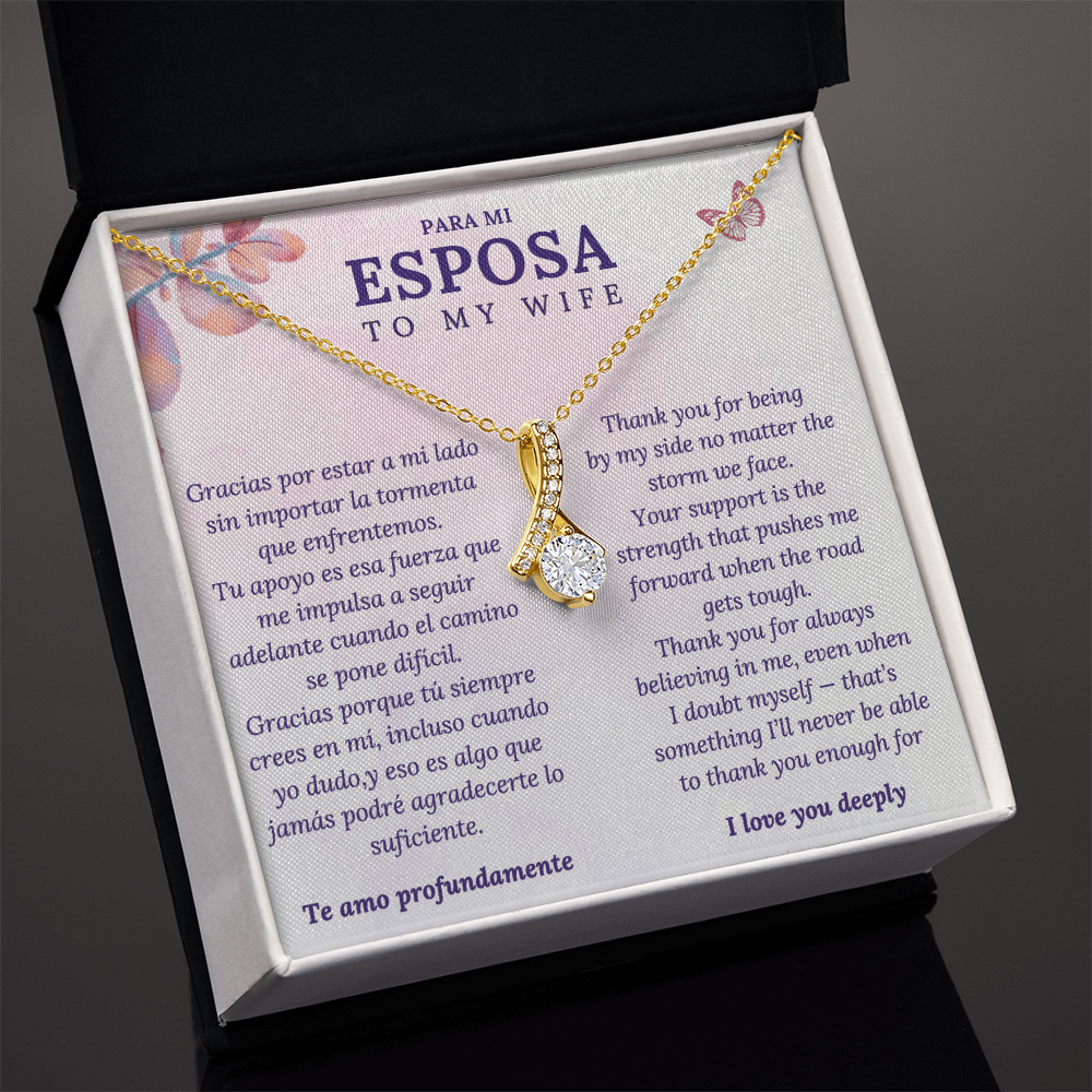 Collar para Esposa – Te Amo Profundamente – Regalo Romántico en Español e Inglés