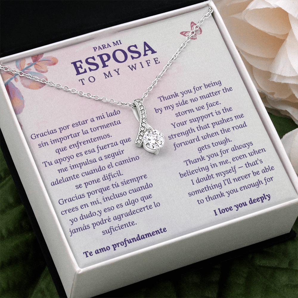 Collar para Esposa – Te Amo Profundamente – Regalo Romántico en Español e Inglés