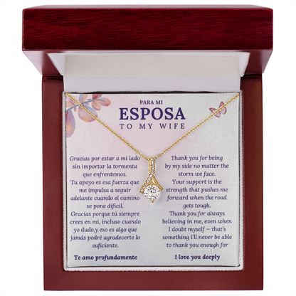 Collar para Esposa – Te Amo Profundamente – Regalo Romántico en Español e Inglés