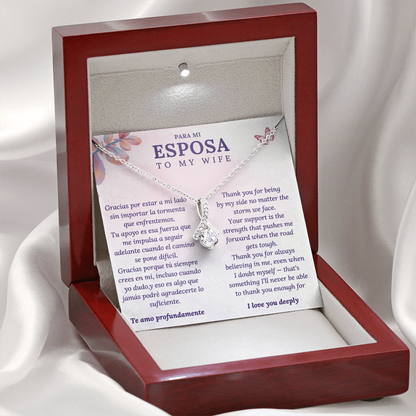 Collar para Esposa – Te Amo Profundamente – Regalo Romántico en Español e Inglés