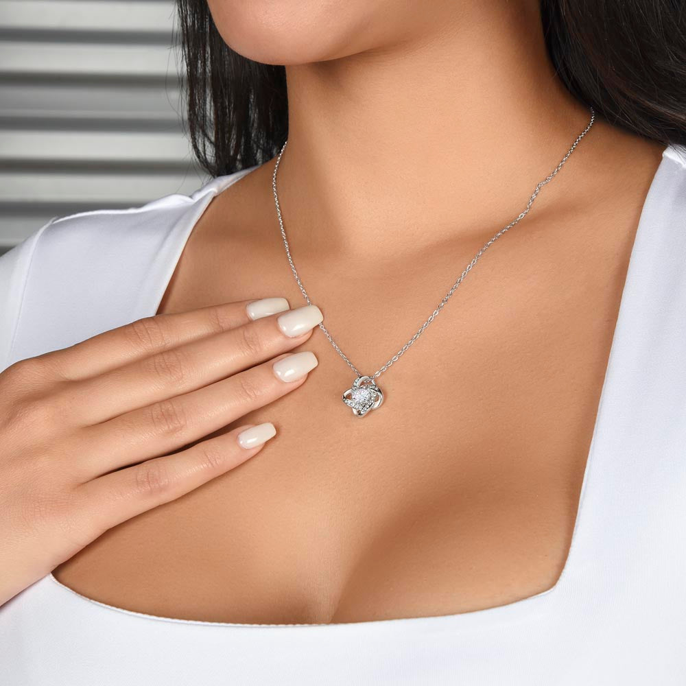 To My Love – Eternal Knot Necklace Gift for Girlfriend, Fiancée, or Wife