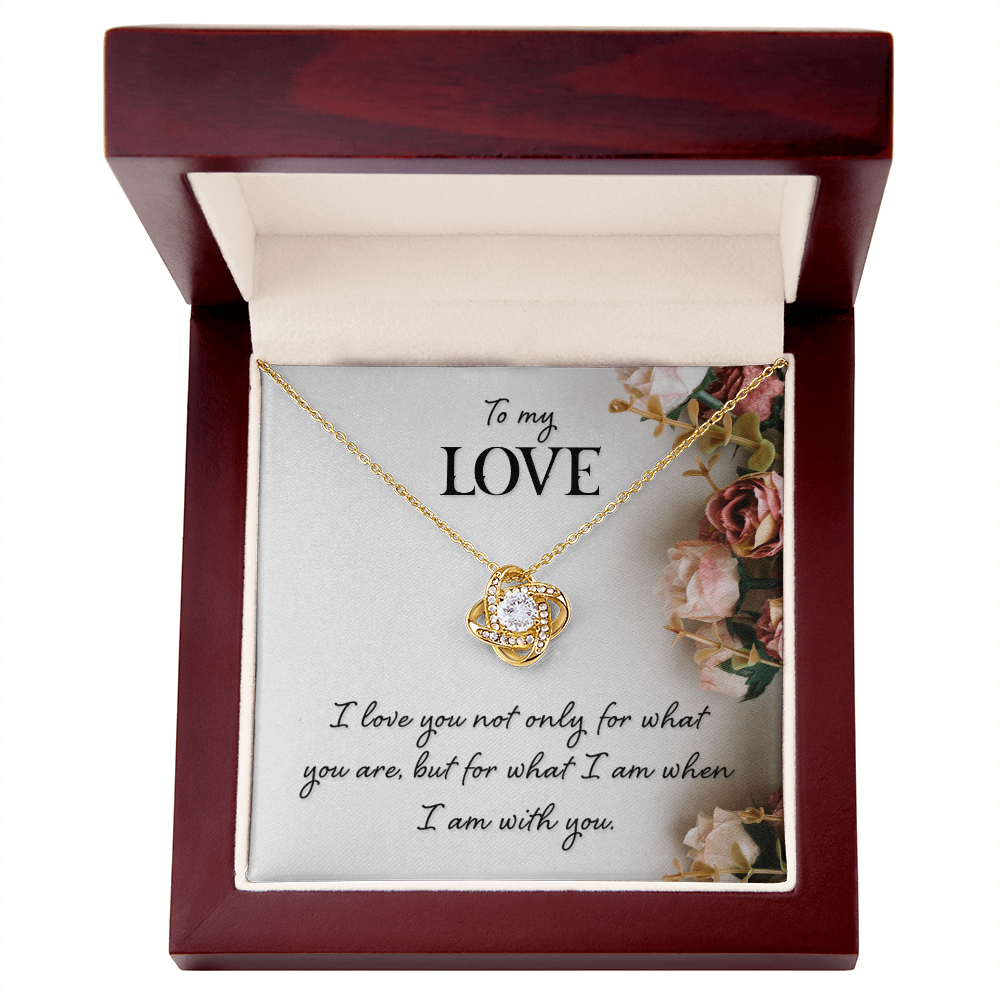 To My Love – Eternal Knot Necklace Gift for Girlfriend, Fiancée, or Wife