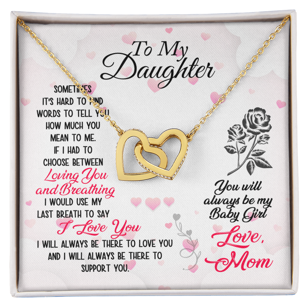 To My Daughter Necklace – Love & Support Message from Mom