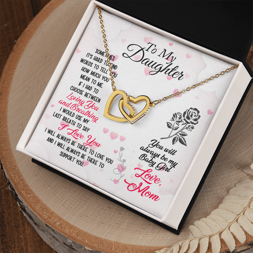 To My Daughter Necklace – Love & Support Message from Mom