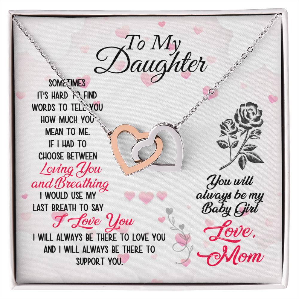 To My Daughter Necklace – Love & Support Message from Mom
