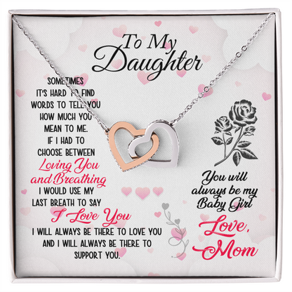 To My Daughter Necklace – Love & Support Message from Mom