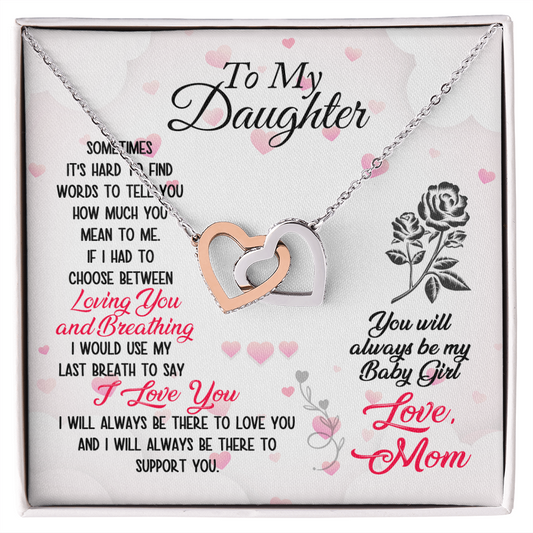 To My Daughter Necklace – Love & Support Message from Mom