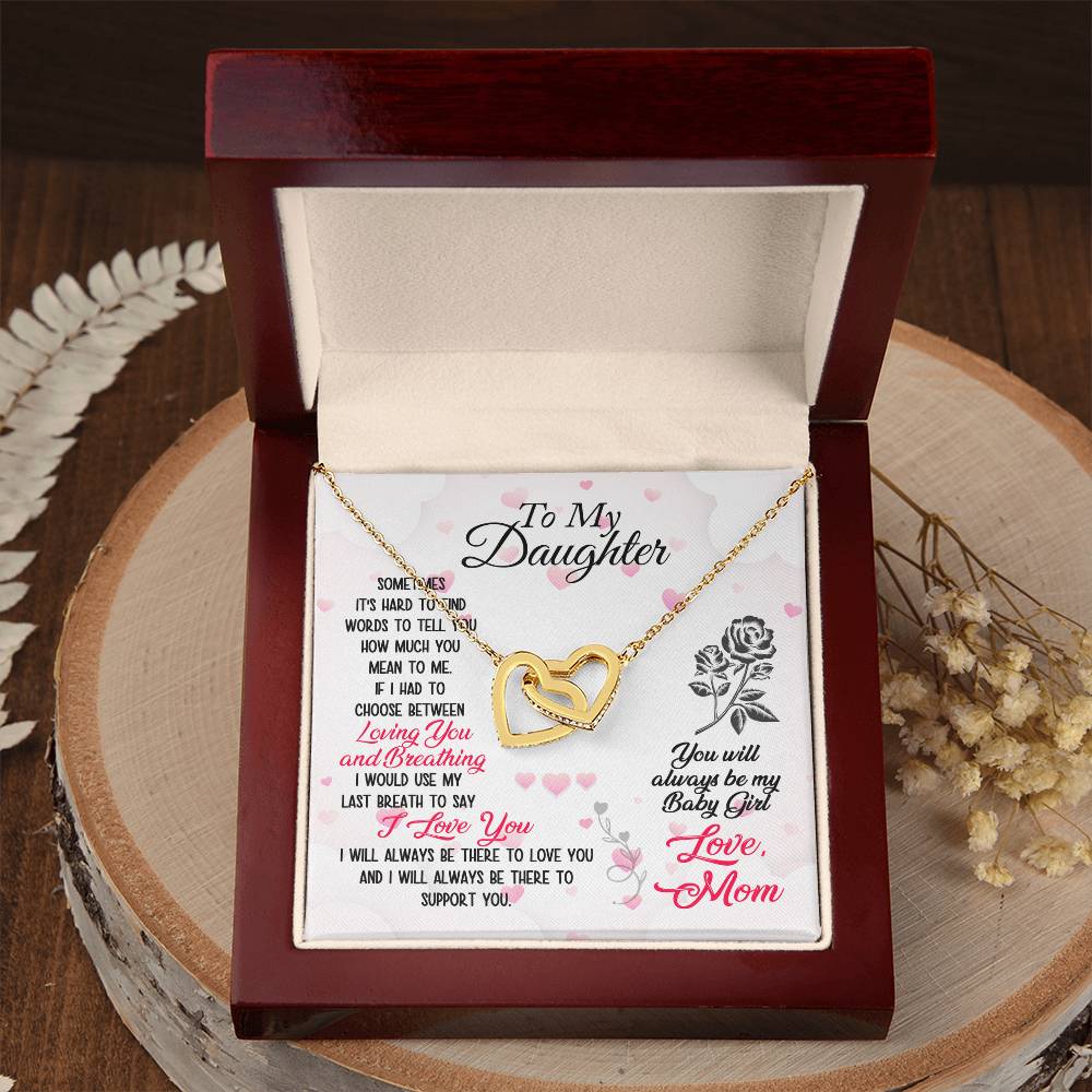 To My Daughter Necklace – Love & Support Message from Mom