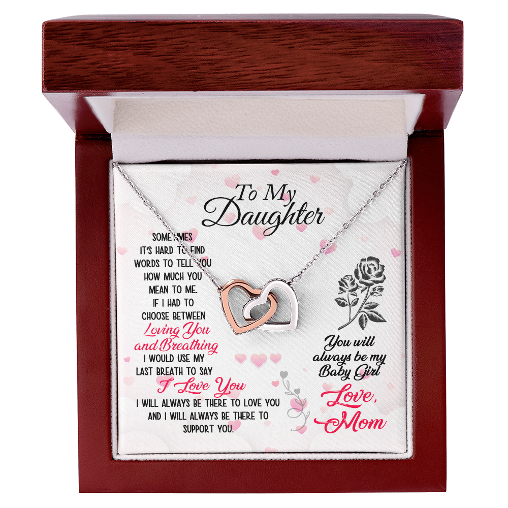 To My Daughter Necklace – Love & Support Message from Mom