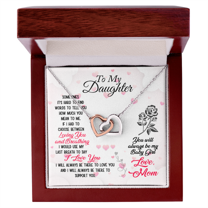 To My Daughter Necklace – Love & Support Message from Mom