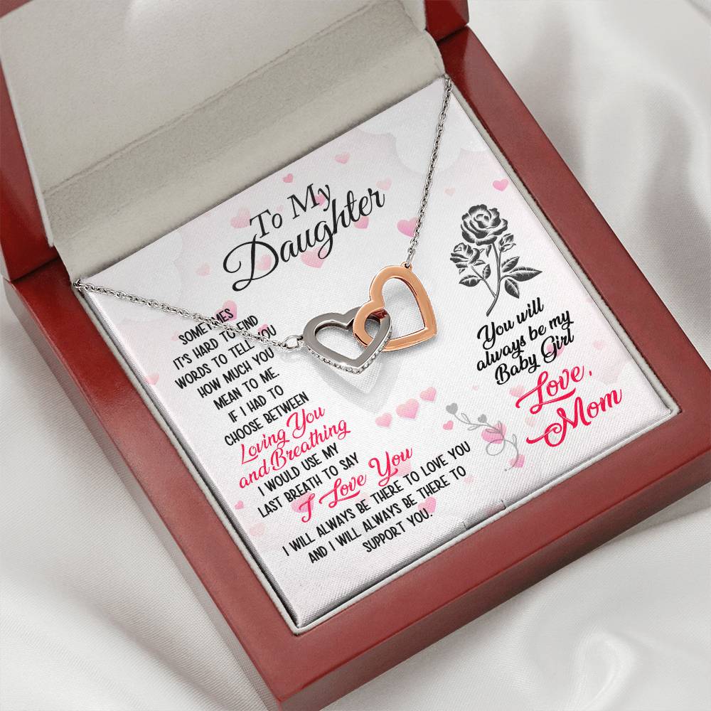 To My Daughter Necklace – Love & Support Message from Mom