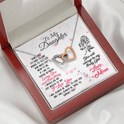 To My Daughter Necklace – Love & Support Message from Mom