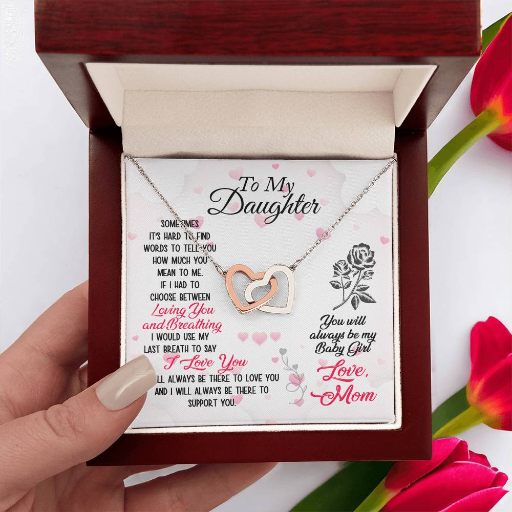 To My Daughter Necklace – Love & Support Message from Mom