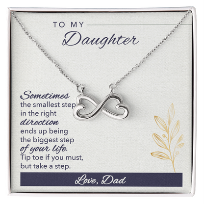 To My Daughter – Infinity Heart Necklace Gift from Dad