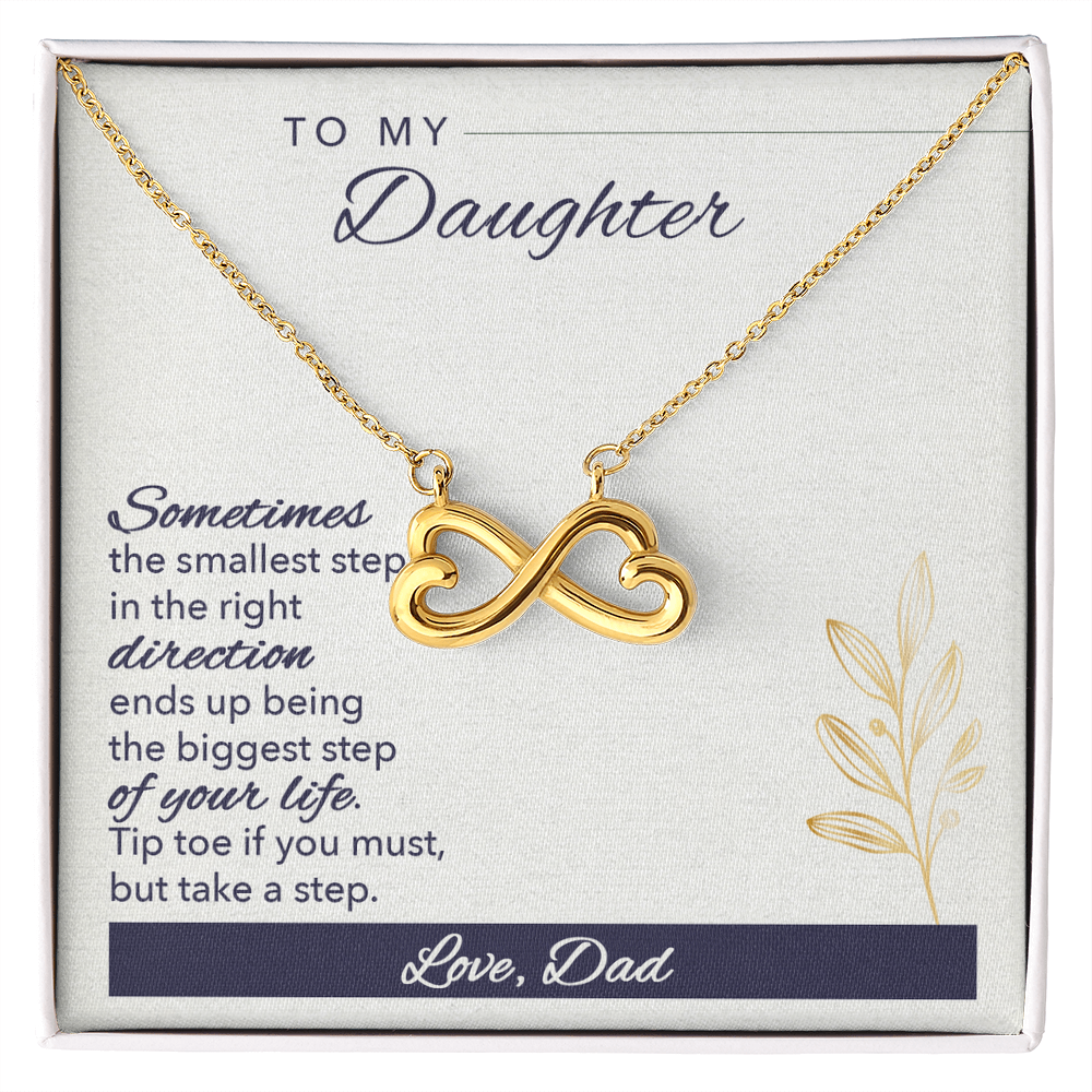 To My Daughter – Infinity Heart Necklace Gift from Dad