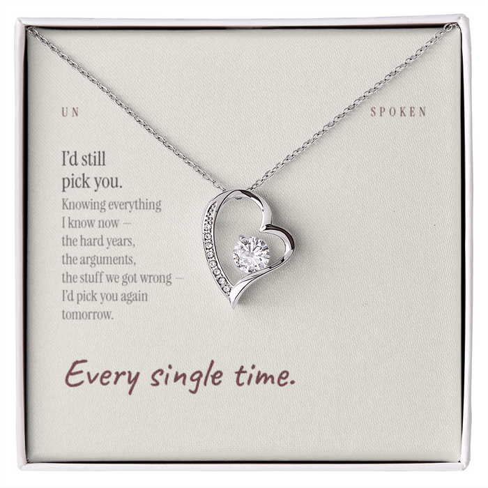 I’d Still Pick You message card, White Gold, Standard Box