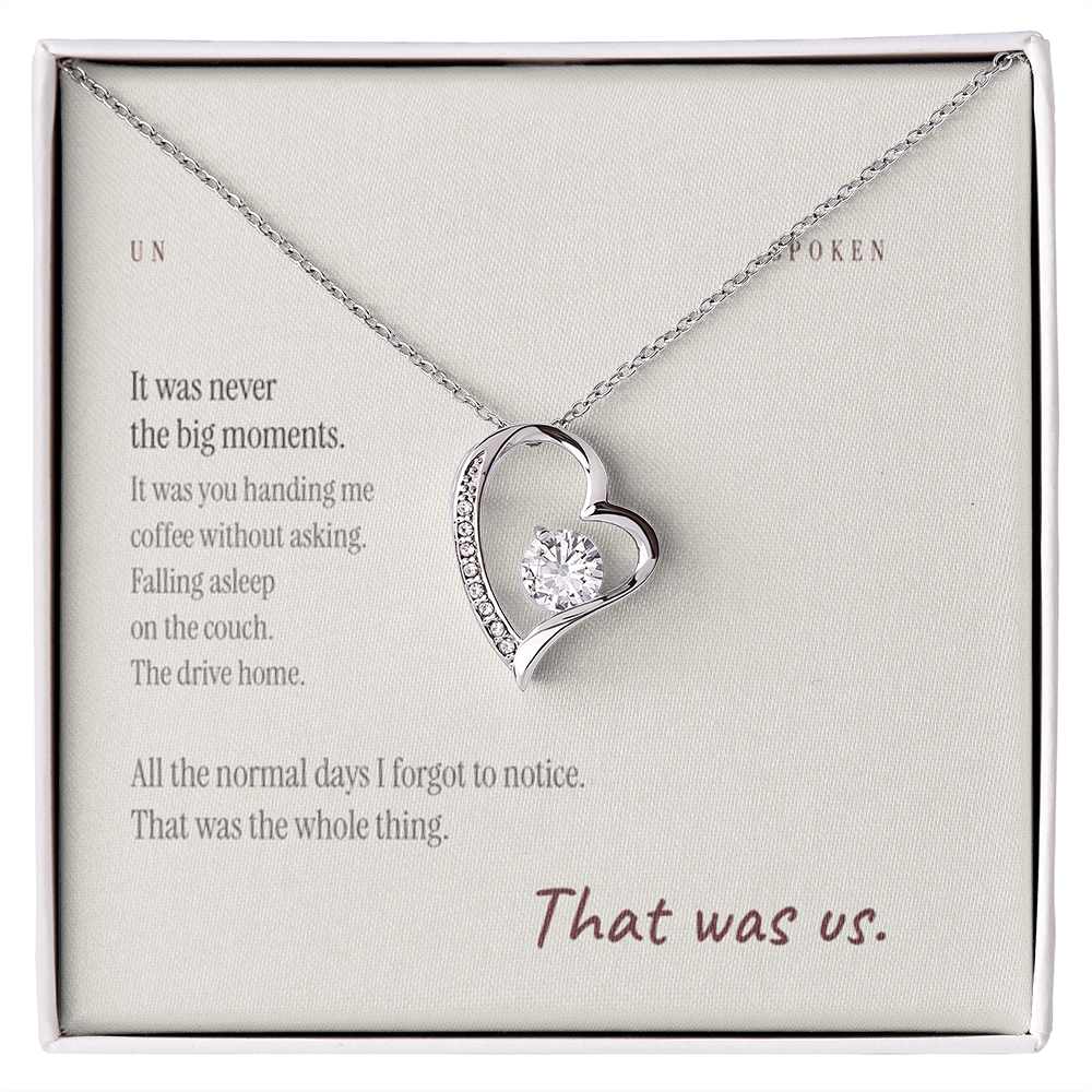 The Normal Days — Heart Necklace & Message Card