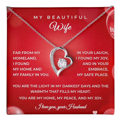Husband to Wife – Heartfelt Gift Necklace