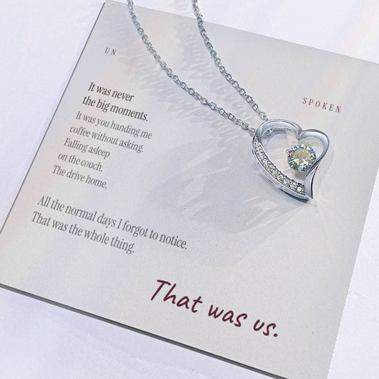 The Normal Days — Heart Necklace & Message Card