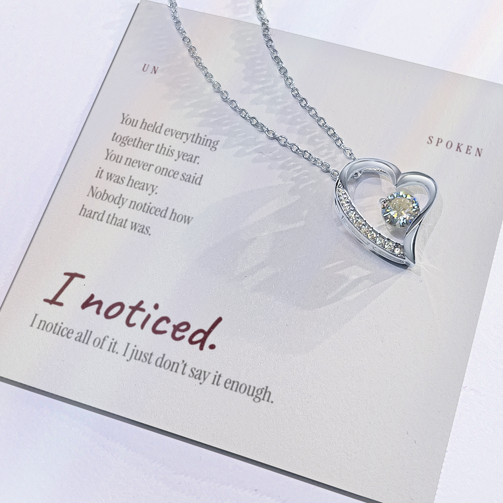 I Noticed — Heart Necklace & Message Card