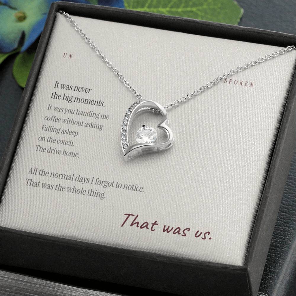 The Normal Days — Heart Necklace & Message Card