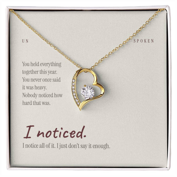 I Noticed message card, Yellow Gold, Standard Box