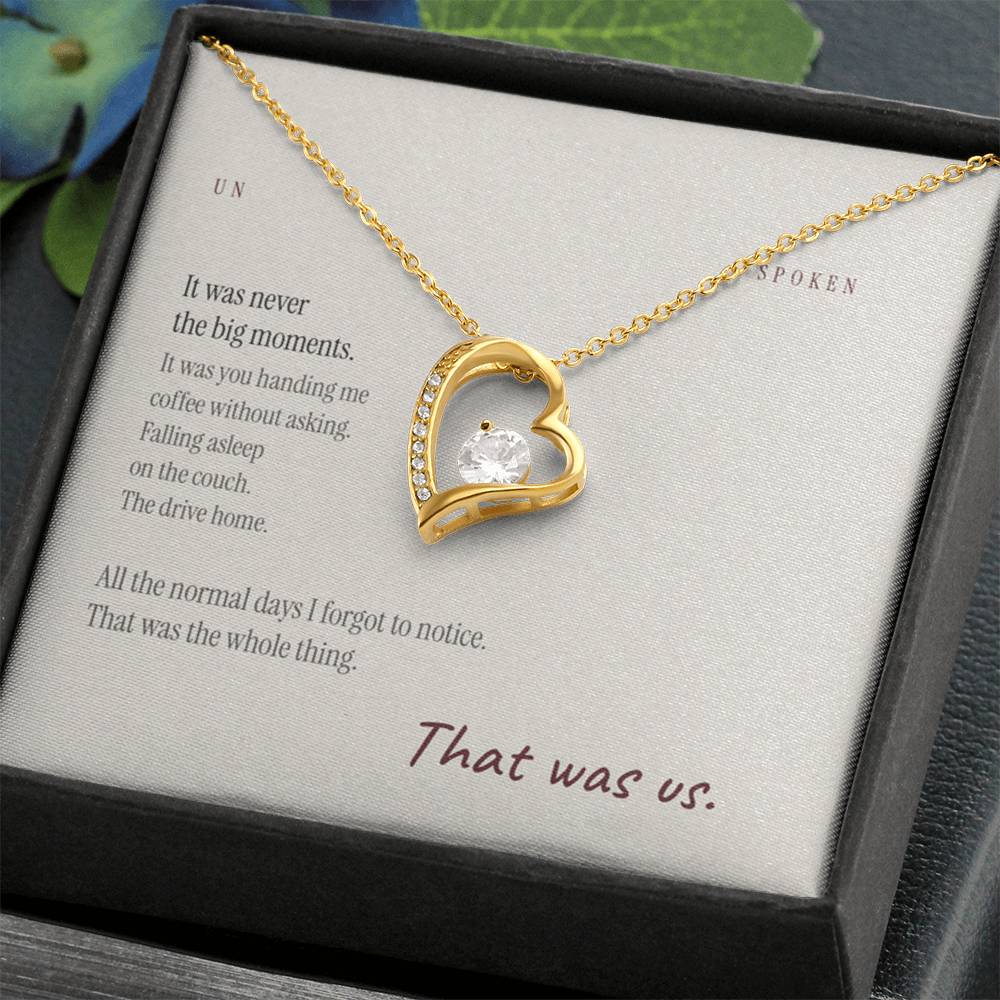 The Normal Days — Heart Necklace & Message Card
