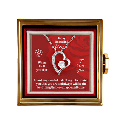 Gift Necklace for Wife – When I Say I Love You Message Card