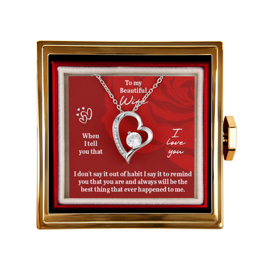 Gift Necklace for Wife – When I Say I Love You Message Card