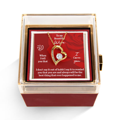Gift Necklace for Wife – When I Say I Love You Message Card