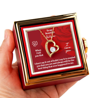 Gift Necklace for Wife – When I Say I Love You Message Card