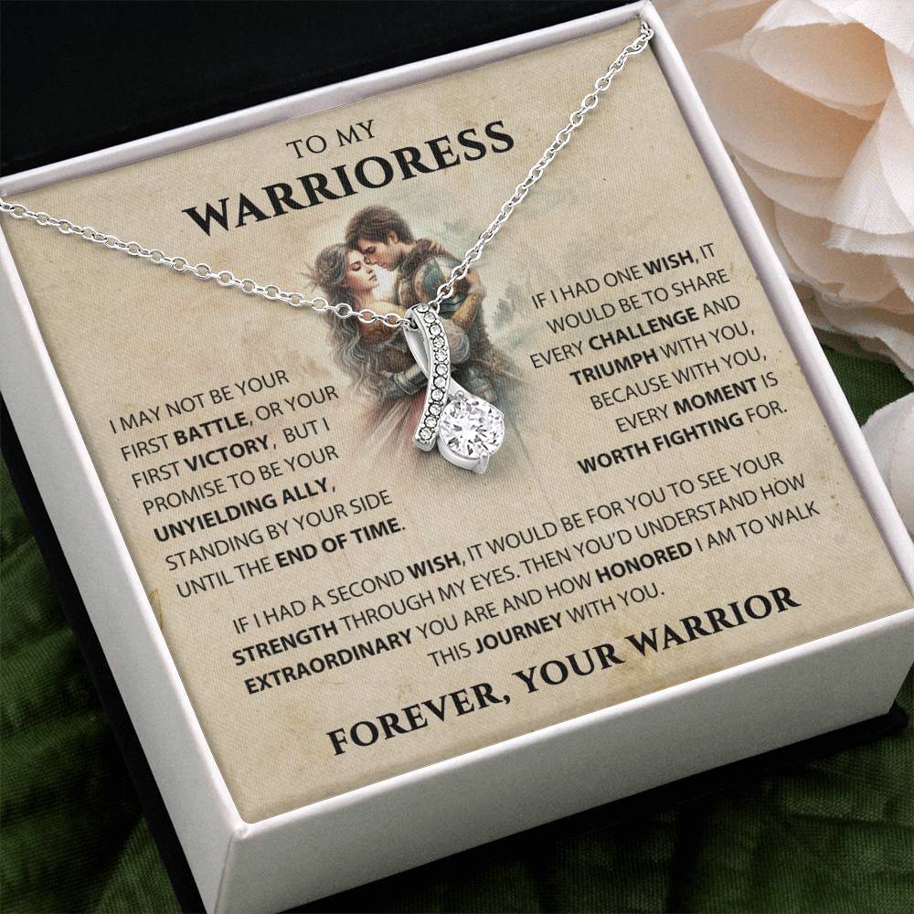 Majestic Charm Necklace - Female Warrior (Free Earrings)