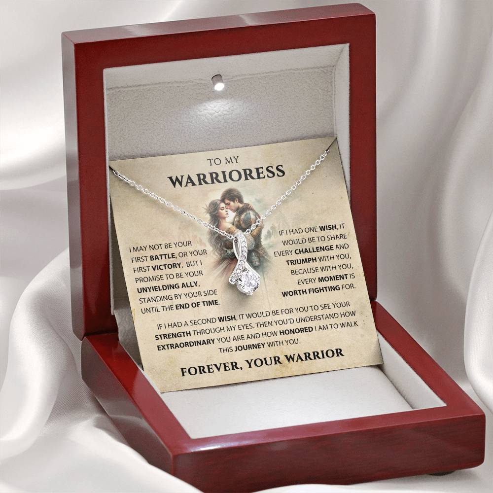 Majestic Charm Necklace - Female Warrior (Free Earrings)